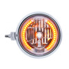 Chrome Guide 682-C Style Headlight Assembly W/Crystal Lens & 34 LEDs Position Light - L/H (Horizontal Mount)