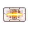 ULTRALIT - 4" X 6" Rectangular LED Headlight With Amber LED Position Light - Low Beam