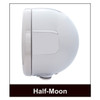 Stainless Classic Half Moon Headlight 11 LED Bulb & LED Signal - Clear Lens