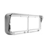 Rectangular Dual Headlight Bezel With Visor - LED Cutout
