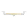 Chrome Hood Emblem Trim With 24 LED GloLight Bar For Kenworth - Amber LED/Clear Lens