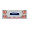SS Rear Center Panel With 4X 10 LED 4" Lights & 6X 9 LED 2" Lights -Red LED/Clear Lens