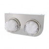 Stainless Light Bracket With 2X 9 LED Dual Function Watermelon GloLight - Amber LED/Clear Lens