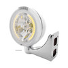 Chrome Classic Headlight H4 With 34 Amber LED & LED Signal - Clear Lens