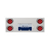 33-3/4" Stainless Rear Center Panel With Four 7 LED 4" Light & Bezel - Red LED/Red Lens - Competition Series