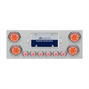 SS Rear Center Panel With 4X 7 LED 4" Reflector Lights & 6X 9 LED 2" Lights -Red LED/Clear Lens