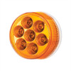 7 LED 2" Round Double Fury Light (Clearance/Marker) - Amber & Red LED/Clear Lens