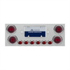 SS Rear Center Panel With Four 13 LED 4" Abyss Light & Six 4 LED 2" Lights & Bezels-Red LED/Red Lens