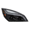 Black LED Projection Headlight With LED Position Light For 2018-2024 Freightliner Cascadia- Passenger