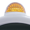 Chrome Guide 682-C Headlight H4 With White LED & Dual Mode LED Signal - Amber Lens