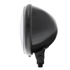 Black 5-3/4" Motorcycle Headlight 8 LED Blackout Bulb With Black Bar - Bottom Mount