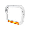 10 LED 5" x 7" Headlight Bezel With Visor - Amber LED/Amber Lens