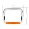10 LED 5" x 7" Headlight Bezel With Visor - Amber LED/Amber Lens