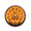 17 LED Watermelon Double Fury Light Flush Mount Kit With Low Profile SS Bezel - Amber & Green LED/Clear Lens