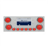 SS Rear Center Panel With 4X 21 LED 4" GloLight & 6X 6 LED 2" GloLight & Bezels -Red LED & Lens