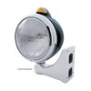 Black Guide 682-C Headlight 6014 & Dual Mode LED Signal - Amber Lens