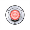 17 LED Dual Function Watermelon Light Sleeper Bunk Kit With 304 Stainless Steel Bezel-Red LED/Clear Lens