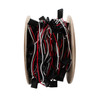 100 Count 3-Prong Female Bullet Plugs Wire Harness Roll - 98.5' W/12" Lead Between Plugs