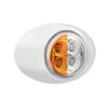 4 LED Double Fury Light (Clearance/Marker)-Amber & White/Clear Lens