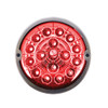 17 LED Watermelon Double Fury Light Flush Mount Kit With Low Profile SS Bezel - Amber & Red LED/Clear Lens