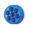 7 LED 2" Round Double Fury Light (Clearance/Marker) - Red & Blue LED/Clear Lens
