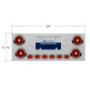 SS Rear Center Panel With Four 13 LED 4" Abyss Light & Six 4 LED 2" Lights & Visors-Red LED/Red Lens