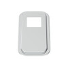 21734-UP PETERBILT STAINLESS STEEL SHIFT PLATE COVER - 4-3/4" X 4-3/4" OPENING