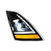 Blackout Full LED Headlight With LED Turn Signal and DRL For 2018-2024 Volvo VNL-Passenger