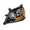 Black 10 LED Headlight For Peterbilt 587 (2010-2016) & 579 (2012-2021) - Driver Side