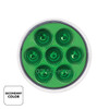 7 LED 2" Round Double Fury Light (Clearance/Marker) - Red & Green LED/Clear Lens