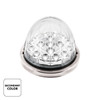 17 LED Watermelon Double Fury Light Flush Mount Kit With Low Profile SS Bezel - Amber & White LED/Clear Lens