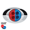 4 LED Double Fury Light (Clearance/Marker)-Red & Blue/Clear Lens
