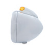 Stainless Steel Guide 682-C Headlight Crystal H4 & Dual Mode LED Signal - Amber Lens