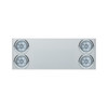 33-3/4" Stainless Rear Center Panel With Four 7 LED 4" Light & Bezel (No LP Holes)- Red LED/Clear Lens - CS
