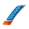 Double Fury 5 LED Fender Turn Signal Light For 2012-2021 Peterbilt 579-Amber & Blue LED,Driver