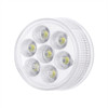 7 LED 2" Round Double Fury Light (Clearance/Marker) - Red & White LED/Clear Lens