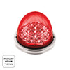 17 LED Watermelon Double Fury Light Flush Mount Kit With Low Profile SS Bezel - Red & Blue LED/Clear Lens