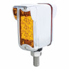 10 LED Dual Function Reflector Double Face Light W/Visor - Vertical Straight Mount -Amber & Red LED/Amber & Red Lens