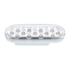13 LED 6" Oval Double Fury Light (Stop & Turn)-Red & White LED/Clear Lens