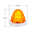 19 LED Dual Function Crystal Watermelon Light Kit With Bezel-Amber LED/Amber Lens