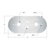 304 Stainless Steel Above Door Dome Light Plate For Kenworth & Peterbilt Trucks