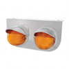 SS Light Bracket With 2X 9 LED Dual Function Watermelon GloLight & Visors -Amber LED & Lens