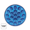 19 LED 4" Round Double Fury Light (Stop & Turn) - Red & Blue LED/Clear Lens