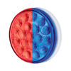 19 LED 4" Round Double Fury Light (Stop & Turn) - Red & Blue LED/Clear Lens