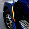 48 LED Competition Series Fender Turn Signal Light For 2022-2025 Kenworth T680-Amber LED/Clear Lens, Driver