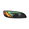 Black LED Headlight With Color Changing Position Light Bar For Peterbilt 386 (2005-2015) & 387 (1999-2010) - Passenger