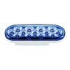 13 LED 6" Oval Double Fury Light (Turn Signal)-Amber & Blue LED/Clear Lens