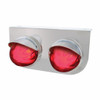SS Light Bracket With 2X 9 LED Dual Function Watermelon GloLight & Visors -Red LED & Lens