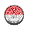 17 LED Watermelon Double Fury Light Flush Mount Kit With Low Profile SS Bezel - Red & White LED/Clear Lens