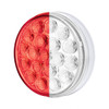 19 LED 4" Round Double Fury Light (Stop & Turn) - Red & White LED/Clear Lens